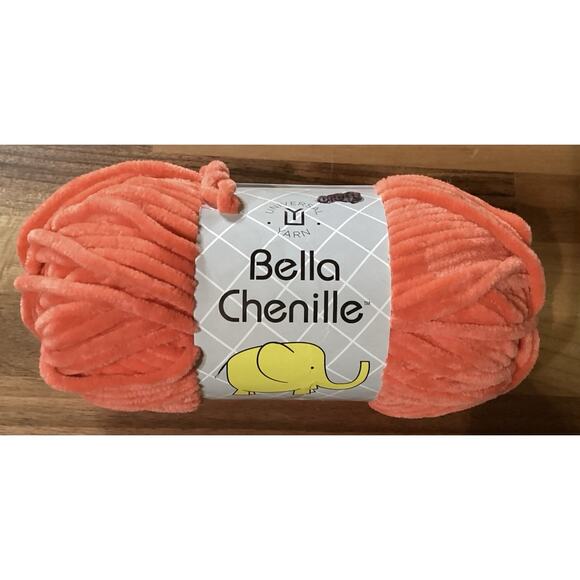 New Universal Yarn Bella Chenille BRIGHT SALMON 131 YDS 6 Super Bulky - Picture 2 of 5